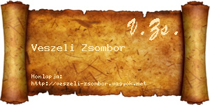 Veszeli Zsombor névjegykártya